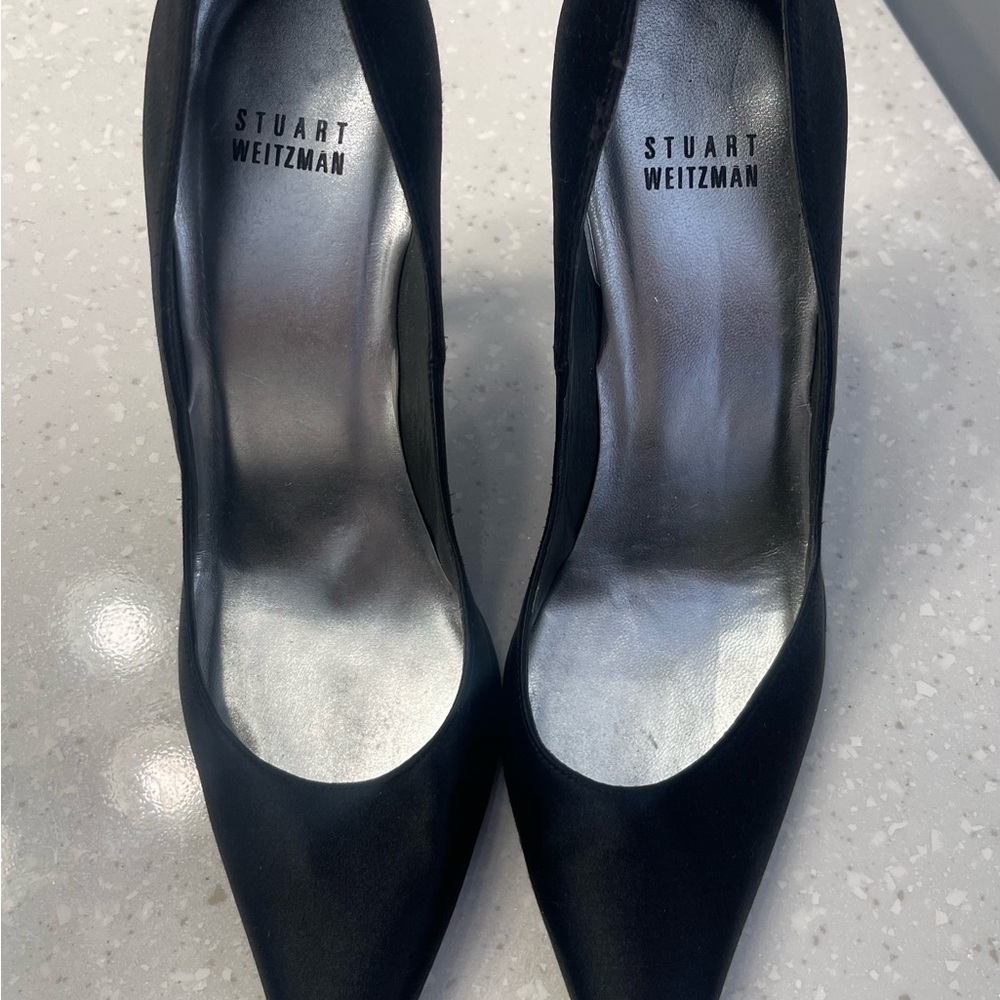 Stuart Weitzman Black Crystal Heels
